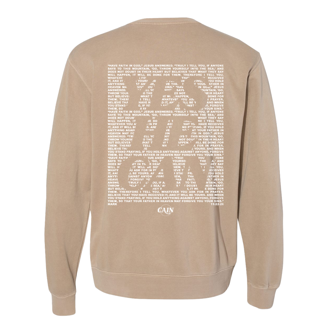 He Did. He Will. He Can. Beige Crew