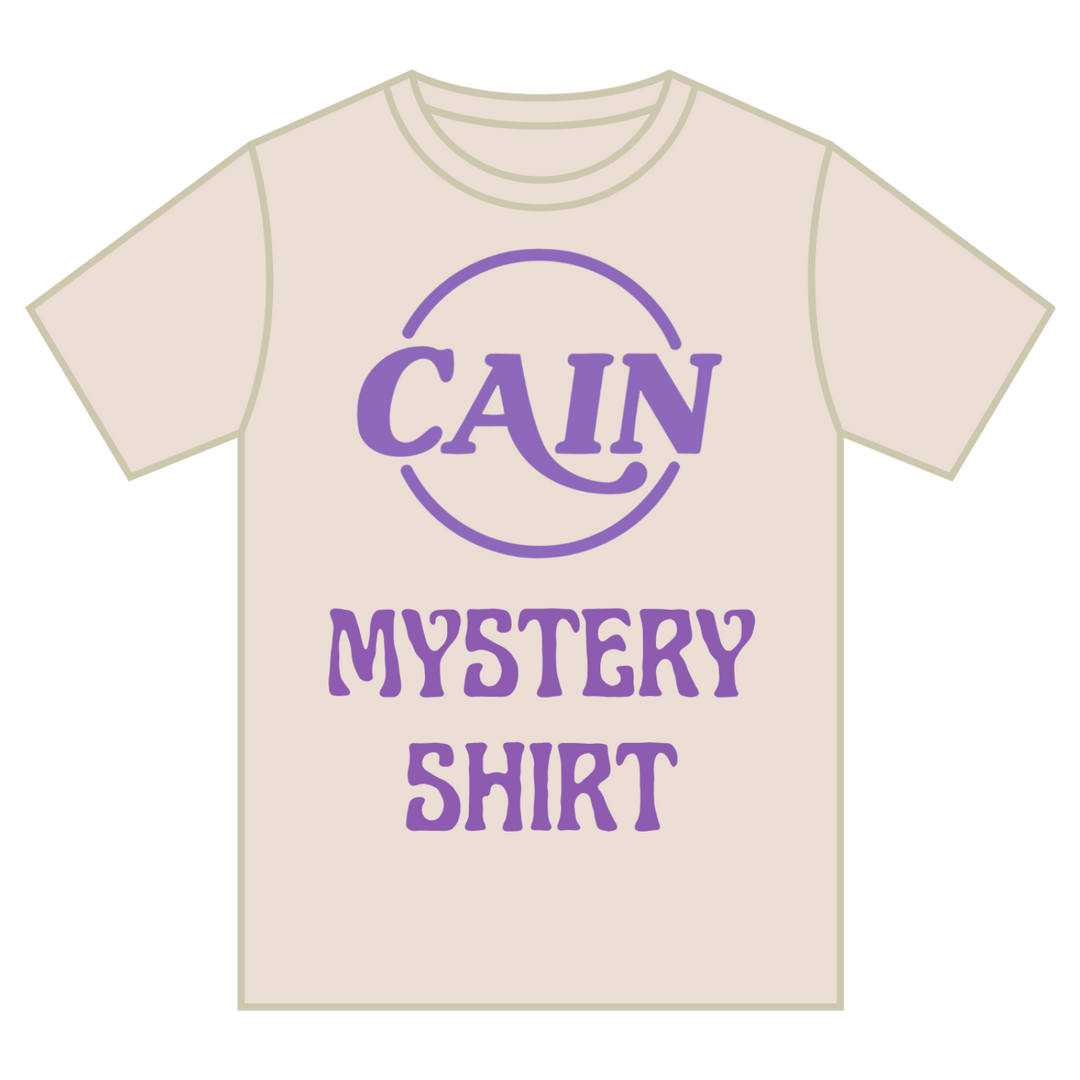 Beige t-shirt with purple &